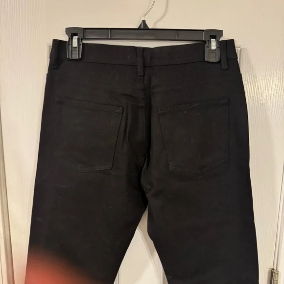 The Kooples Black Regular Fit Jeans Size 27 NWT Skull Button Stretch Denim - Picture 4 of 14